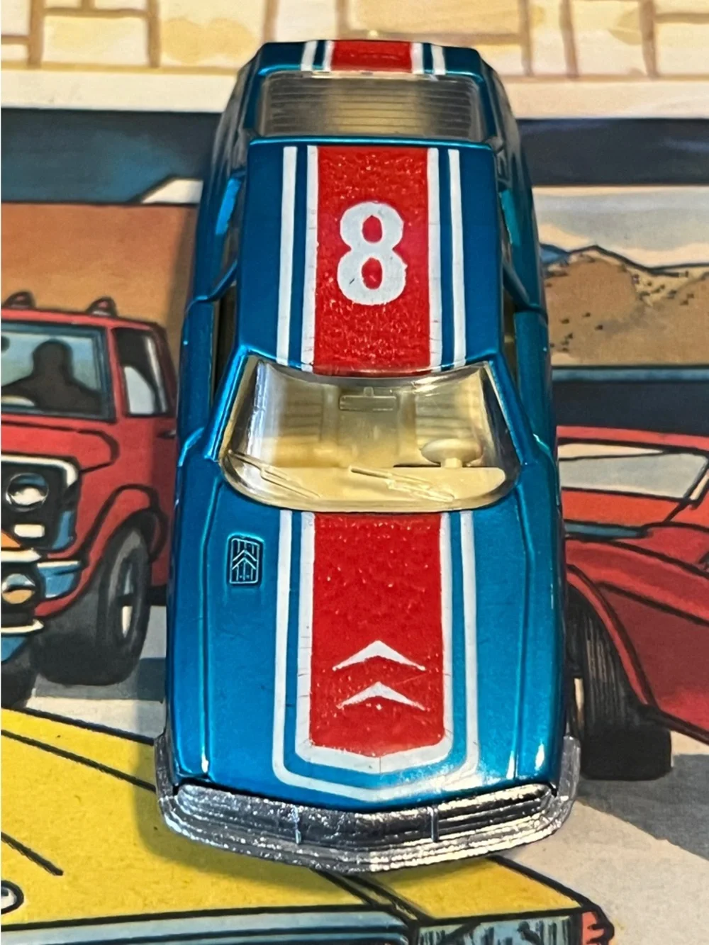 Vintage Matchbox Superfast 1971 Citroen SM No. 51 Metallic Blue Lesney England